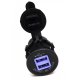 2 Port USB Socket 3.1A    Input: DC12V/24V Output: DC5V 3.1A totally 4led inside