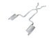 Crossmember Back w/X-Pipe Exhaust System 68-73 Corvette C3 Split Rear Dual Exit 2.5 in Intermedia...