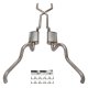 1966-71 Ford Fairlane 2.5 Inch X-Pipe Crossmember Back Quarter Panel Exit Exhaust Violator Muffle...