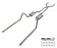 1966-71 Ford Fairlane 2.5 Inch X-Pipe Crossmember Back Rear Exit Exhaust Turbo Pro Mufflers Pypes...