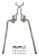 1966-71 Ford Fairlane 2.5 Inch X-Pipe Crossmember Back Rear Exit Exhaust No Mufflers Pypes Perfor...