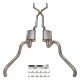 1966-71 Ford Fairlane 2.5 Inch H-Pipe Crossmember Back Quarter Panel Exit Exhaust Violator Muffle...