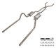 1966-71 Ford Fairlane 2.5 Inch H-Pipe Crossmember Back Rear Exit Exhaust Turbo Pro Mufflers Pypes...