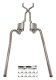 1966-71 Ford Fairlane 2.5 Inch H-Pipe Crossmember Back Rear Exit Exhaust Turbo Pro Mufflers Pypes...