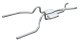 Crossmember Back w/X-Pipe Exhaust System 71-73 Mustang Split Rear Dual Exit 2.5 in Intermediate A...