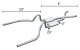 71-73 Mustang Crossmember Back Hybrid Exhaust System Violator Muffler 3 To 2.5 Inch W/ X Pipe Pyp...