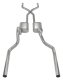 Crossmember Back w/H-Pipe Exhaust System 65-70 Mustang Split Rear Dual Exit 2.5 in Intermediate A...