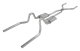 Crossmember Back w/H-Pipe Exhaust System 71-73 Mustang Split Rear Dual Exit 2.5 in Intermediate A...