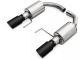 Axle Back Exhaust 15-23 Mustang V6 and Ecoboost Split Rear Dual Exit 3 in Black Tips Hardware Inc...