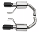 Axle Back Exhaust 15-23 Mustang V6 and Ecoboost Split Rear Dual Exit 3 in Black Tips Hardware Inc...