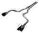 Cat Back Exhaust System 18-Pres Mustang GT Split Rear Quad Exit 3 in Quad 304 Stainless Steel Bla...
