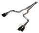 Cat Back Exhaust System 18-Pres Mustang GT Split Rear Quad Exit 3 in Quad 304 Stainless Steel Bla...