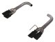 Axle Back Exhaust 18-Pres Mustang GT Split Rear Quad Exit 3 in Quad 304 Stainless Steel Black Coa...