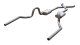 Crossmember Back w/X-Pipe Exhaust System 64-74 GM A Body Split Rear Dual Exit 3 in Intermediate A...