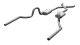 Crossmember Back w/X-Pipe Exhaust System 64-74 GM A Body Split Rear Dual Exit 3 in Intermediate A...