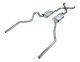 Crossmember Back w/X-Pipe Exhaust System 68-72 Chevelle High Tubro Split Rear Dual Exit 2.5 in In...