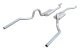 Crossmember Back Without X-Pipe Exhaust System 64-72 A-Body Split Rear Dual Exit 2.5 in Intermedi...