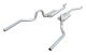 Crossmember Back Without X-Pipe Exhaust System 64-72 A-Body Split Rear Dual Exit 2.5 in Intermedi...