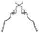 Crossmember Back w/H-Pipe Exhaust System 70-71 GTO/68-72 442 Dual Split Rear Valance Exit 2.5 in ...