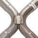 1965-70 Chevy Impala  X-Pipe Crossmember Back Exhaust 409 SS Rear Exit Turbo Pro Mufflers Pypes P...