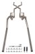 1965-70 Chevy Impala  H-Pipe Crossmember Back Exhaust 409 SS Rear Exit Race Pro Mufflers Pypes Pe...