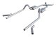 1955-1957 Tri-Five Chevy 2.5 Inch Crossmember Back Exhaust System With X-Pipe 409 Stainless No Mu...
