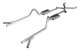 Crossmember Back w/Xchange Exhaust System Split Rear Dual Exit 2.5 in Intermediate X-Pipe And Tai...