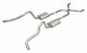 Crossmember Back w/X-Pipe Exhaust System 55-57 Chevy Wagon Split Rear Dual Exit 2.5 in Intermedia...