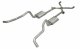 Crossmember Back w/X-Pipe Exhaust System 55-57 Tri-Five Chevy Split Rear Dual Exit 2.5 in Stainle...