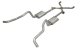 Crossmember Back w/X-Pipe Exhaust System 55-57 Tri-Five Chevy Split Rear Dual Exit 2.5 in Interme...