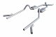 1955-1957 Tri-Five Chevy Pocket Kit 2.5 Inch Crossmember Back Exhaust System With X-Pipe 409 Stai...