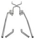 1955-1957 Tri-Five Chevy Pocket Kit 2.5 Inch Crossmember Back Exhaust System With H-Bomb H-Pipe 4...