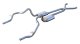 Crossmember Back w/X-Pipe Exhaust System 70-74 F-Body Split Rear Dual Exit 2.5 in Intermediate An...