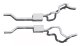 Crossmember Back Without X-Pipe Exhaust System 70-74 F-Body Split Rear Dual Exit 2.5 in Intermedi...