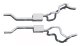Crossmember Back Without X-Pipe Exhaust System Split Rear Dual Exit 2.5 in Intermediate And Tail ...