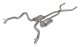 Crossmember Back w/H-Pipe Exhaust System 70-74 F-Body Split Rear Dual Quarter Exit 3in Intermedia...