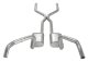 Crossmember Back w/H-Pipe Exhaust System 67-69 Split Rear Dual Exit 3 in Intermediate And Tail Pi...