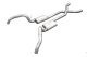 Crossmember Back w/X-Pipe Exhaust System 67-69 Split Rear Dual Exit 3 in Intermediate And Tail Pi...