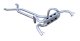1967-1974 2.5 Inch F/X-Body Crossflow Crossmember Back Exhaust System With X-Pipe System 409 Stai...