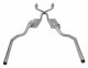 Crossmember Back w/X-Pipe Exhaust System 78-88 GM G-Body SS Split Rear Dual Exit 2.5 in Intermedi...