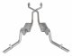 Crossmember Back w/X-Pipe Exhaust System 78-88 EL Camino Exc SS Split Rear Dual Exit 2.5 in Inter...