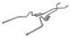 Crossmember Back w/X-Pipe Exhaust System 78-88 El Camino SS Split Rear Dual Exit 2.5 in Intermedi...