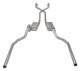 Crossmember Back w/X-Pipe Exhaust System 78-88 El Camino SS Split Rear Dual Exit 2.5 in Intermedi...