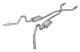 Crossmember Back w/H-Pipe Exhaust System 78-88 EL Camino Exc SS Split Rear Dual Exit 2.5 in Inter...