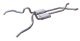 Crossmember Back w/X-Pipe Exhaust System 62-67 Nova Split Rear Dual Exit 2.5 in Intermediate And ...