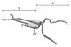 Nova Crossmember Back Exhaust for 62-67 Nova Hybrid 3 Inch To 2.5 Inch W/ X-Pipe System Violator ...