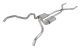 Crossmember Back w/H-Pipe Exhaust System 62-67 Nova Split Rear Dual Exit 2.5 in Intermediate And ...