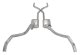 Crossmember Back w/H-Pipe Exhaust System 62-67 Nova Split Rear Dual Exit 2.5 in Intermediate And ...