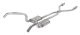 Crossmember Back w/H-Pipe Exhaust System 75-79 Nova Split Rear Dual Exit 2.5 in Intermediate And ...