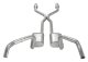 Crossmember Back w/H-Pipe Exhaust System 75-79 Nova Split Rear Dual Exit 2.5 in Intermediate And ...